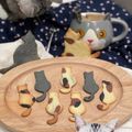 あきたん食堂's cooksnap of when they made 三色がキュートなミケ猫クッキー.