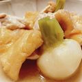 yan33's cooksnap of when they made カブと鶏肉の煮物.