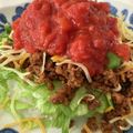 万年貧困児's cooksnap of when they made 手作りサルサソースでタコライス.
