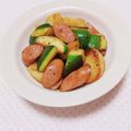 まあまま☆0403's cooksnap of when they made ズッキーニとウインナーのベイクドペッパー.