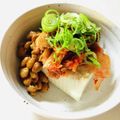 azbjbn's cooksnap of when they made キムチ納豆の冷奴.