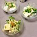 ルぴあ's cooksnap of when they made かいわれ大根＆しょうが冷奴+亜麻仁油.