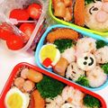 まゆしょん's cooksnap of when they made キャラ弁*仕掛けおにぎりのお花弁当★.