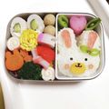 さるぱんだ's cooksnap of when they made 簡単！キャラ弁当☆可愛いうさぎちゃん♪.