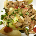 kuririka's cooksnap of when they made 長芋と豚肉の元気炒め.