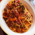 プチシュ's cooksnap of when they made ベーコンとナスのアラビアータ風パスタ.