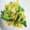 oggiii☆'s cooksnap of when they made 簡単うま塩♡きゅうりと卵の中華炒め.