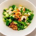 シルバニア's cooksnap of when they made 簡単！納豆に胡瓜ちくわねぎチリソース.