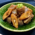 お料理ニャロメ's cooksnap of when they made こんにゃくとごぼう天の甘辛おかか和え.