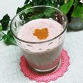 Dellaたん's cooksnap of when they made バナナと苺のシナモン豆乳スムージー.