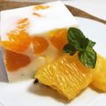 horseland's cooksnap of when they made シンプルな牛乳寒天みかん入り☆.