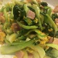 ちーこ✨'s cooksnap of when they made 簡単☆チンゲン菜、ベーコン、卵の炒め物.