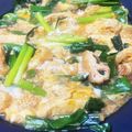 __旅びとみっつ__'s cooksnap of when they made なめこと小葱の卵とじ.