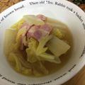 mantacarp's cooksnap of when they made 白菜大量消費 白菜のベーコン煮.