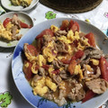クックQT23CK☆'s cooksnap of when they made 【簡単 男の手料理】5分トマト卵豚肉炒め.