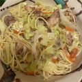 ピーナッツ子♪'s cooksnap of when they made 鯖缶ソーミンチャンプルー.