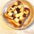 yesmama's cooksnap of when they made バナナとあんこのとろけるチーズトースト♡.