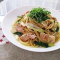 Yukiまむ's cooksnap of when they made ネギとニラの和風パスタ.