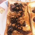 なーなちゃん's cooksnap of when they made レーズンきなこトーストを黒蜜で.