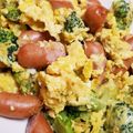 kyonko-f's cooksnap of when they made ウインナーとブロッコリーのマヨ卵炒め.