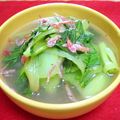 かずちゃん。's cooksnap of when they made 味覇でチンゲン菜と桜えびの蒸し煮.