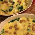 うお太郎's cooksnap of when they made 話題入♪豆腐と法蓮草の納豆チーズ焼き.