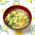 にきけん's cooksnap of when they made お味噌汁に☘️ちょこっとアボカド&揚げ玉.