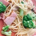 新婚OL's cooksnap of when they made ベーコンとアスパラとシメジのパスタ.