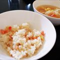 しろいとら☆'s cooksnap of when they made 焼き鮭としめじの炊き込みご飯….
