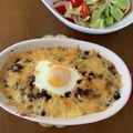 Heyahiro's cooksnap of when they made 卵とチーズとろけるデミキーマカレードリア.