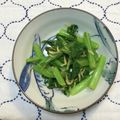 おはなすき's cooksnap of when they made レンジで1分☆かぶの葉で上品和えもの☆.