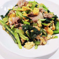 ☆はなちゃん☆☆'s cooksnap of when they made 豚肉と小松菜と卵のオイスター炒め.