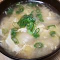 ソラねこ22's cooksnap of when they made 新玉ねぎと鯖缶の辛味噌かき玉スープ.