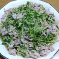 55才のおじさん's cooksnap of when they made 簡単！格安！豚バラ炒め　もやし＆豆苗.