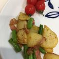 ねこらー's cooksnap of when they made ＊三度豆じゃが芋ベーコンのカレー炒め＊.