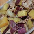 ナーちゃん's cooksnap of when they made さつま芋と豚肉の煮物　～給食レシピ～.
