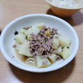 Avanti20's cooksnap of when they made ひき肉とじゃがいもの和風粒マスタード炒め.