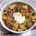 chi−ちゃん's cooksnap of when they made ☆肉野菜炒め丼☆スタミナ丼!男飯!.