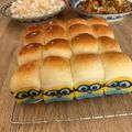 mikko6's cooksnap of when they made キャラ蒲鉾で可愛い食パン.
