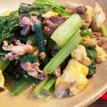 ウキュ's cooksnap of when they made かんたん♪豚肉と小松菜のコチュマヨ炒め.
