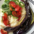 ☆えりんこ☆★'s cooksnap of when they made 揚げなすのトマトだれそうめん.