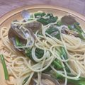 やさいのようせい's cooksnap of when they made 菜の花とアサリのパスタ.