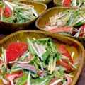 mihorinh's cooksnap of when they made 水菜カニカマとまとのさっぱりサラダ.