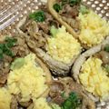 ふんにゃん's cooksnap of when they made 甘辛牛肉のわさびいなり寿司.