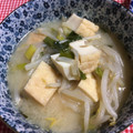 ちゃぎー's cooksnap of when they made 安価で腹持ちよく！もやしと厚揚げの味噌汁.