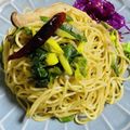 ＊＊もっさん＊＊'s cooksnap of when they made 10分で簡単ネギとアンチョビの和風パスタ.