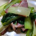 しゃけ推し's cooksnap of when they made 小松菜とベーコンのガーリック炒め.