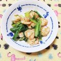 ﾁｲﾁｬﾝﾏﾏ's cooksnap of when they made 小松菜と海老のガーリックバター炒め.