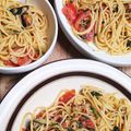 イソフラボンボン☆'s cooksnap of when they made ツナとトマトとほうれん草のパスタ.