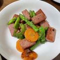 あいママ's cooksnap of when they made スパムとアスパラのマヨポン炒め.